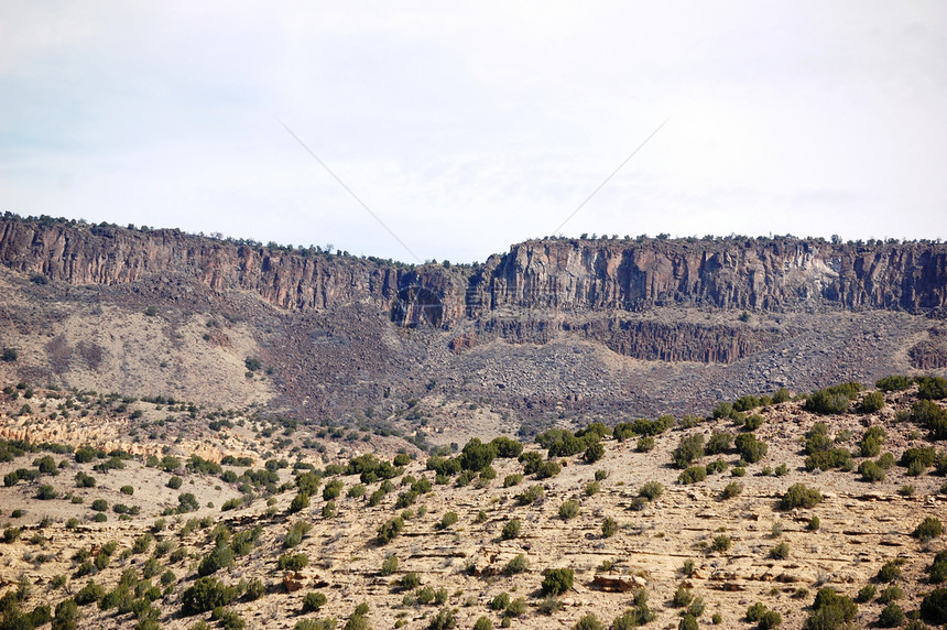 亚利桑那沙漠和山沙漠植物天空刷子山脉树木叶子丘陵爬坡图片
