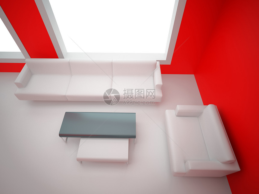 内部的桌子住宅地面装饰扶手椅沙发插图公寓风格渲染图片