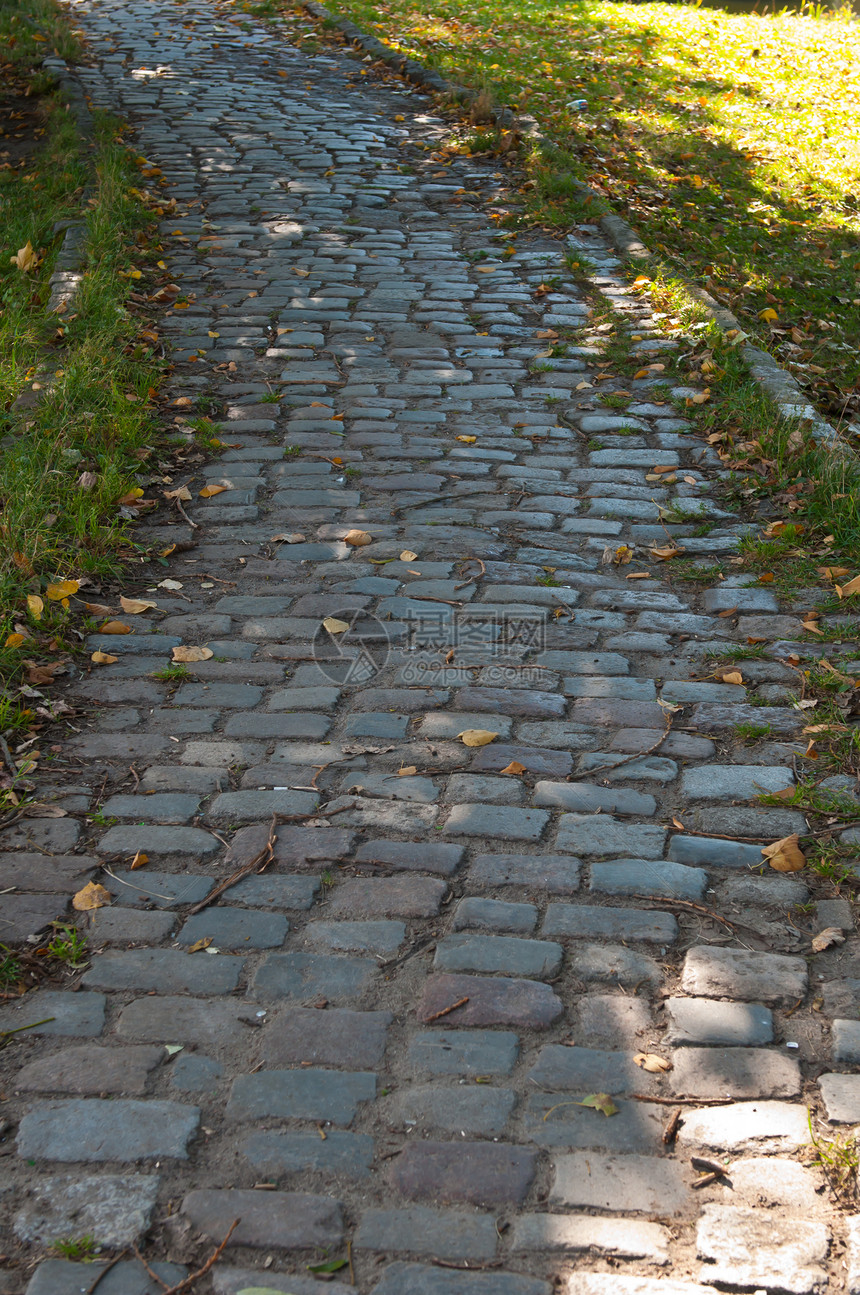 公路道路农村小路环境城市岩石叶子石头线条材料路面图片