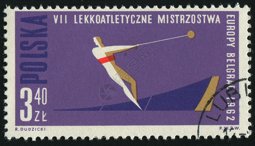 标记 M邮票行动运动员投掷者锤子邮局卡片成就信封身体背景图片