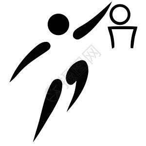 篮球标志黑色扣篮闲暇竞技跳跃运动员运动休闲插图高手背景图片