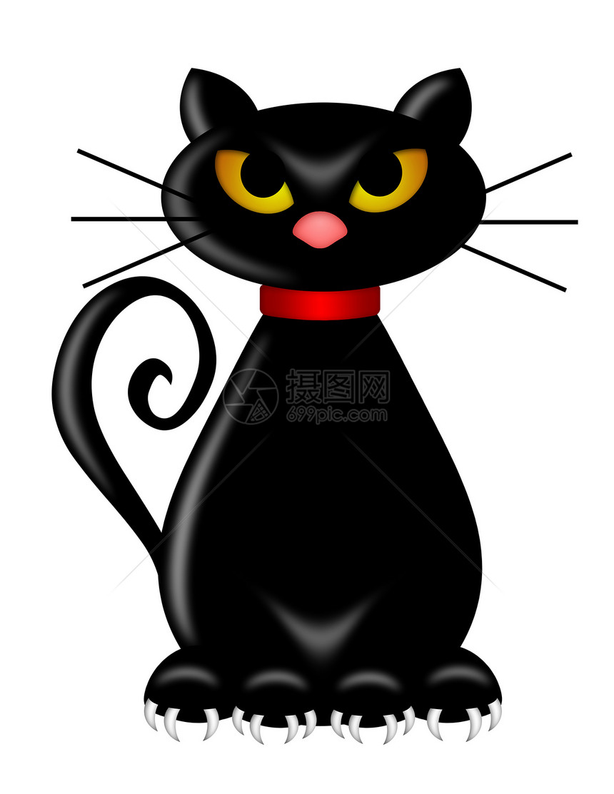 万圣万圣节黑猫座图片