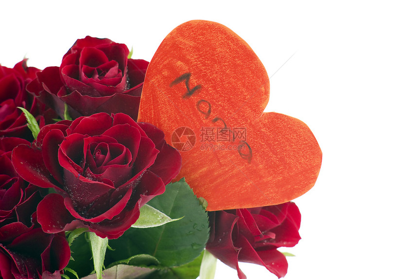 红玫瑰和心礼物植物花束花园墙纸植物群周年展示香味庆典图片