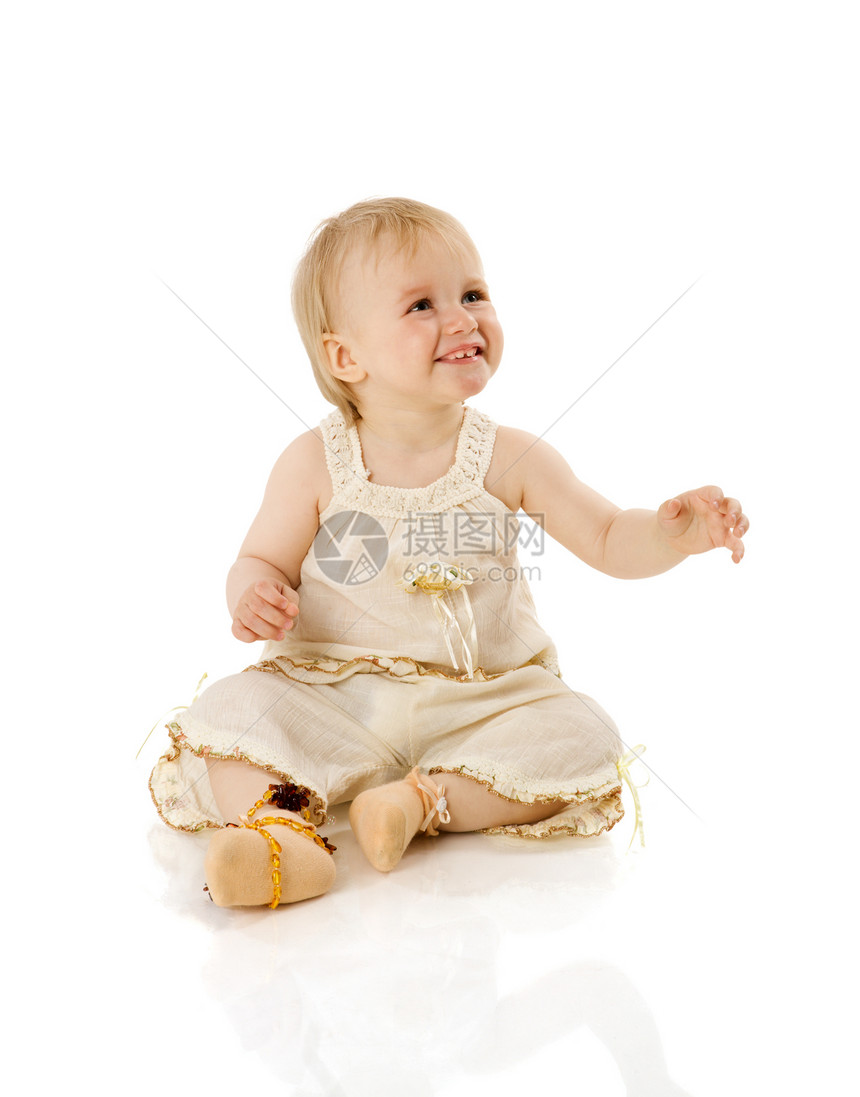 女婴幸福童年快乐婴儿微笑工作室儿童乐趣白色眼睛图片