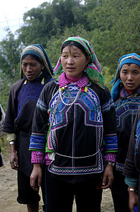 少数民族(少数民族)Ha Nhi妇女背景图片