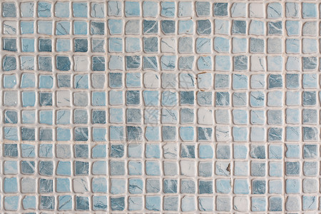 平铺牌浴室大理石正方形白色线条蓝色背景图片