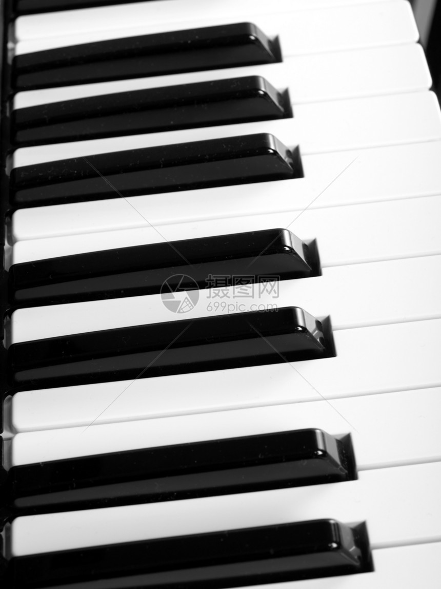 音乐键盘大键钥匙器官迷笛艺术黑色电子音响白色立体声图片