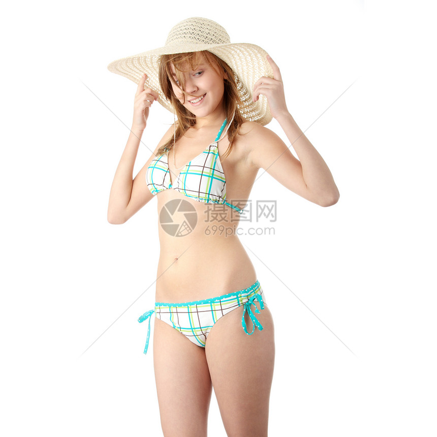 夏月女孩旅游福利青少年金发女郎青年冒充棕褐色假期女士皮肤图片