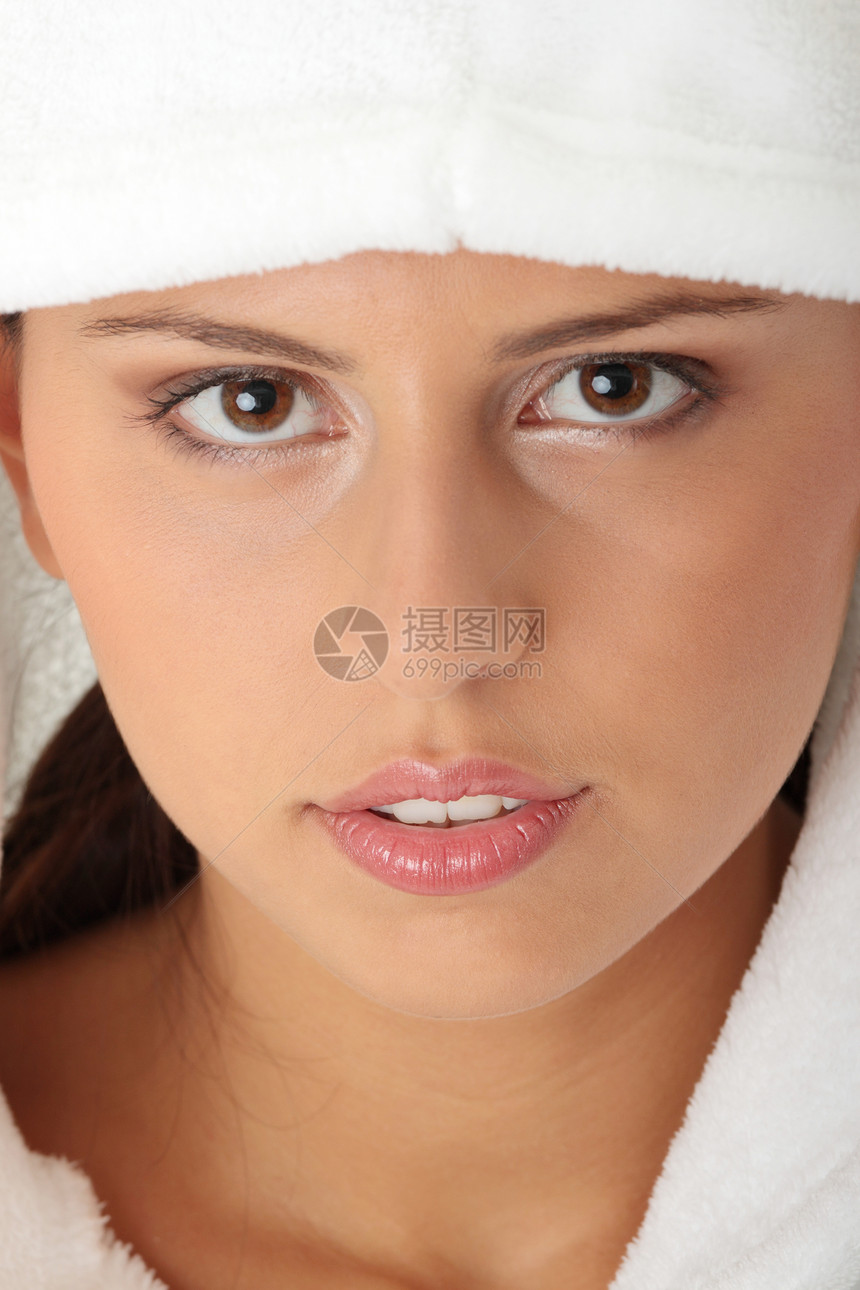 洗浴肖像之后皮肤水合物水疗奢华淋浴福利中心女士极乐浴衣图片