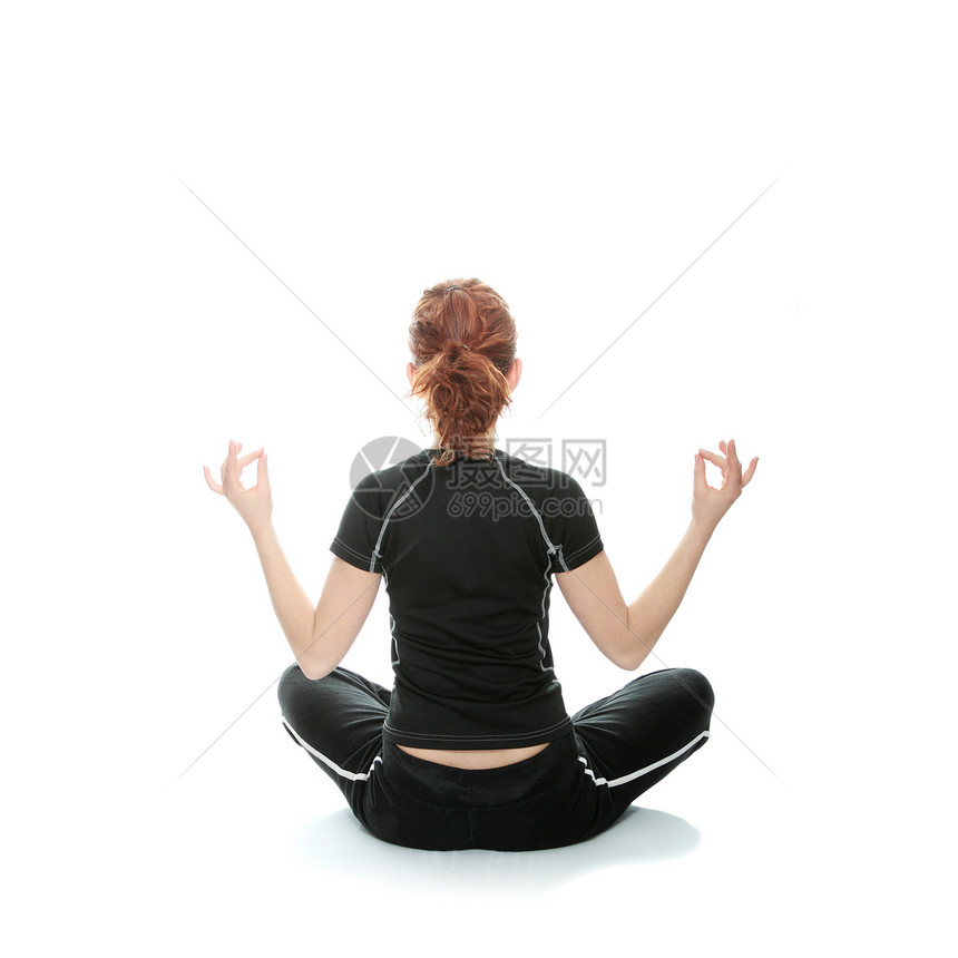 瑜伽女性平衡运动娱乐肌肉乐趣体操训练工作活力图片