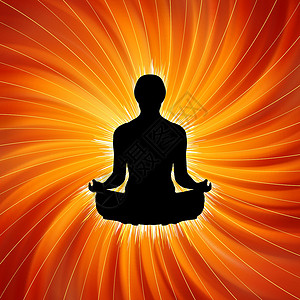 求佛瑜伽的力量-冥想 EPS 8插画