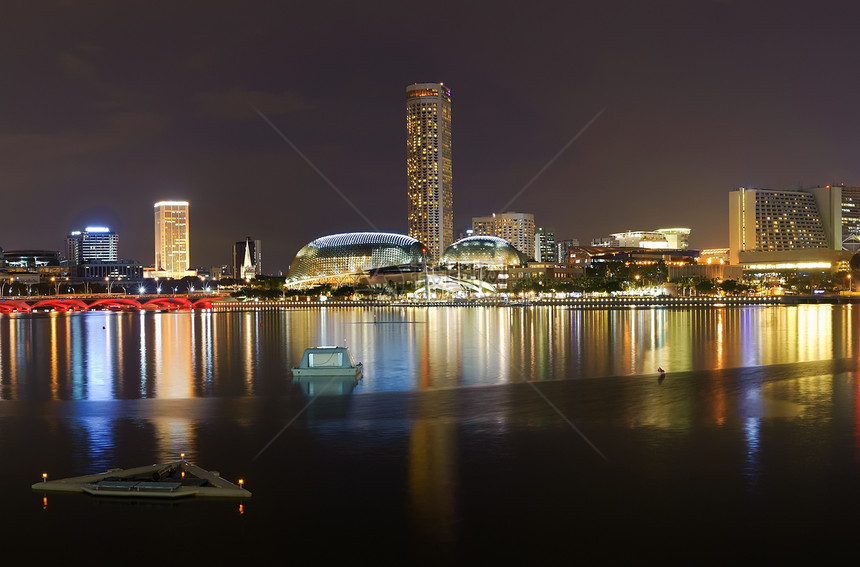 夜晚的城市风景办公室建筑学场景摩天大楼市中心建筑房子建造城市地标图片