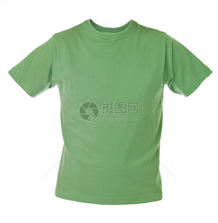 绿色T恤衫t恤衣服空白对象图片