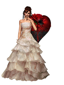 黑新娘化妆品红色婚礼玫瑰裙子鞋面女性血滴女士黑色高清图片