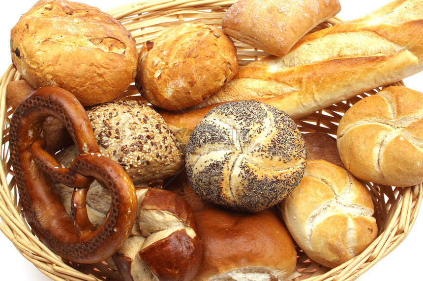 面包饼种子脆皮生活棕色馒头篮子产品面包粮食营养图片