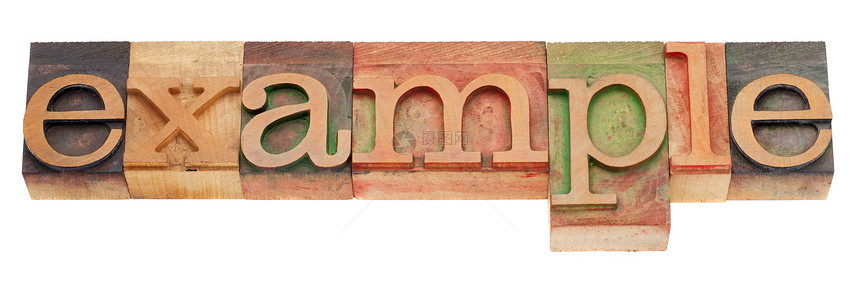 文字压缩类型中的字词先例白色木头样本印版凸版图片
