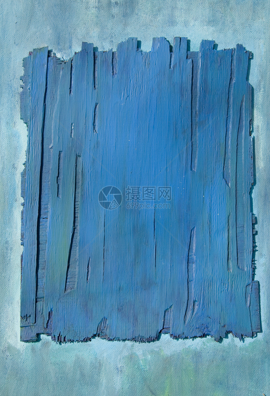 油漆的胶合板蓝色背景图片