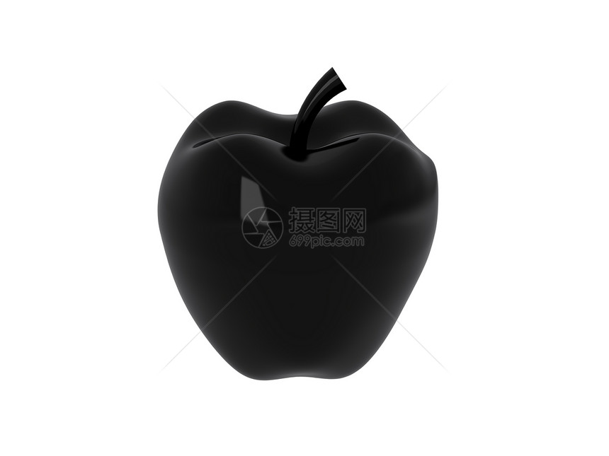 苹果白色黑色水果生态食物图片