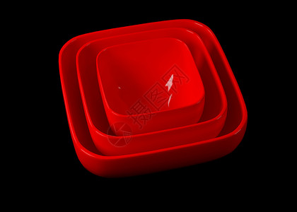 红色板牌渲染陶瓷插图商品盘子背景图片