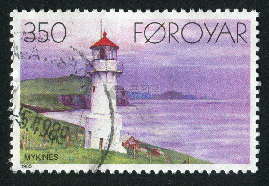 邮票房子建筑阳台卡片邮戳邮局海岸岩石邮政邮件图片