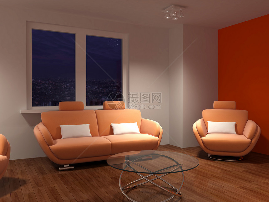 内设十六木地板沙发房间聚光灯插图风格椅子地面桌子公寓图片