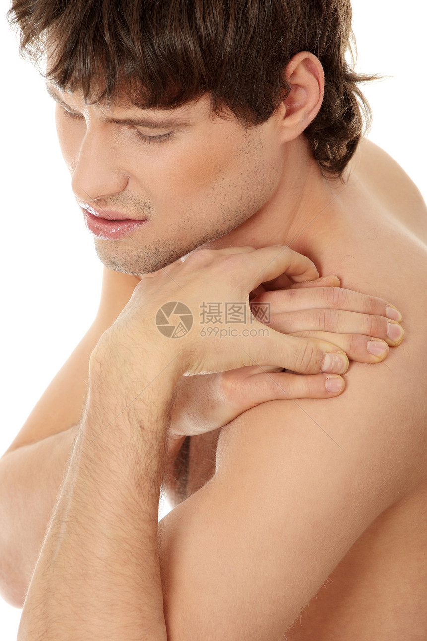 背部疼痛概念苦恼治愈男人背痛肌肉悲伤皮肤脖子疾病男性图片