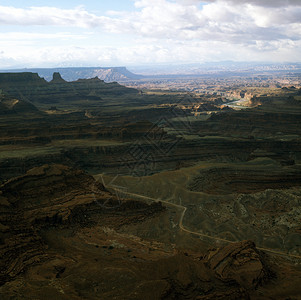 美国犹他州峡谷地背景图片