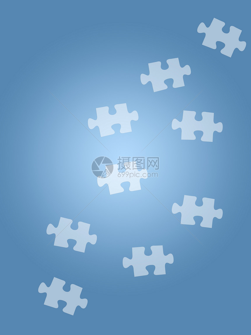 拼锯碎片解决方案玩具插图商业建造蓝色工作拼图团队白色图片
