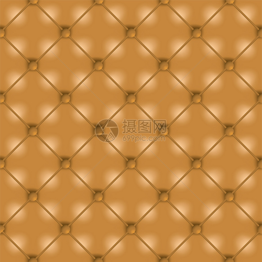 棕色皮革背景奢华材料按钮质量金子插图椅子软垫墙纸沙发图片