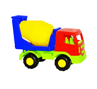 玩具汽车红色塑料驾驶游戏白色黄色背景图片