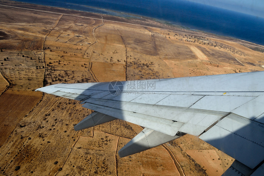 突尼斯旅行旅游航班线条飞行飞机沙漠海洋假期空气图片