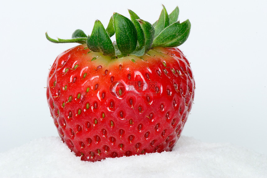 草莓宏观饮食食物白色甜点水果红色营养图片