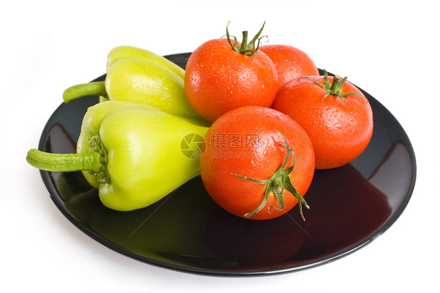 辣椒和西红柿碳水陶瓷花园化合物美食团体纤维味道胡椒饮食图片