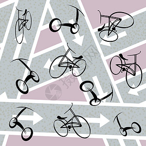 自行车模式黑色插图纺织品草图运动艺术背景图片