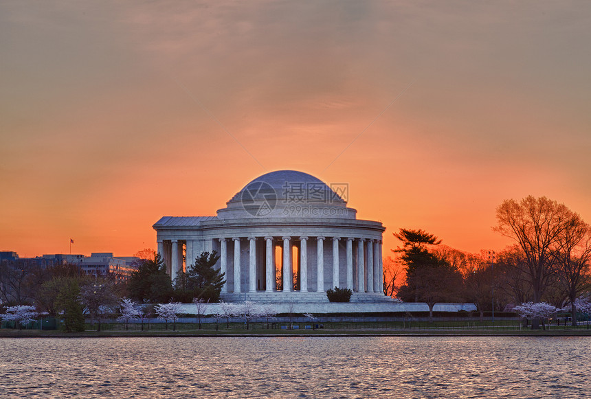 和Jefferson纪念会购物中心公园节日盆地潮汐旅游直流电季节纪念馆旅行图片