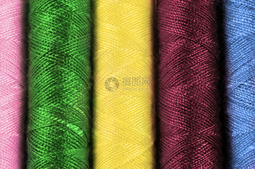 棉线背景爱好裁缝缝纫细绳纤维材料针线活纺织品尼龙织物图片