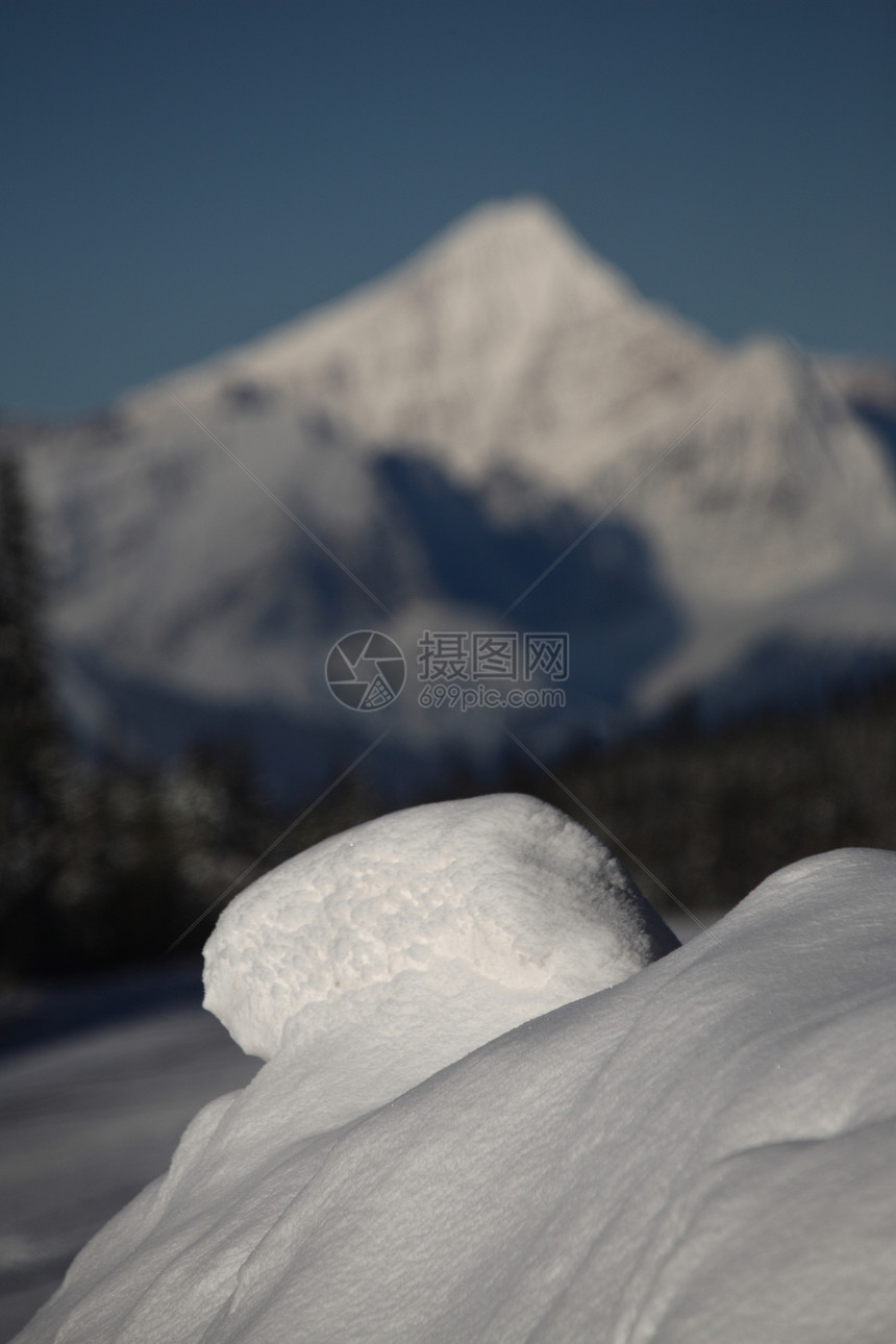 冬季落基山脉荒野白色风景旅行丘陵阴影树木场景阴霾图片