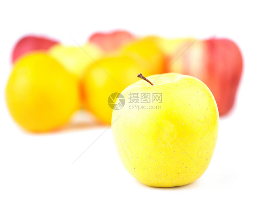 黄苹果和水果混合橙子素食者红色食物白色混合物节食团体营养小吃图片