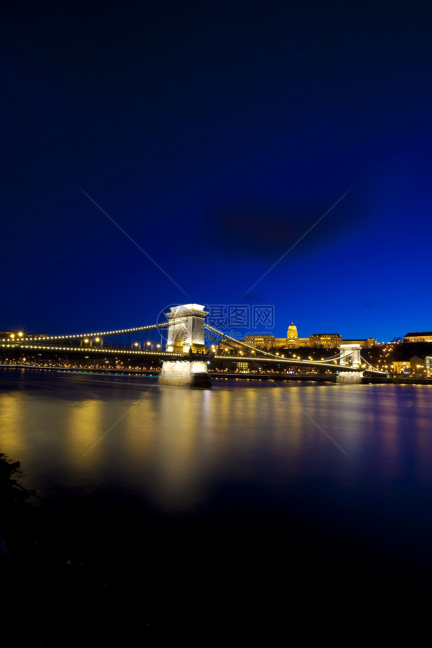 布达佩斯晚上 匈牙利多瑙河桥假期旅行城市旅游城堡图片