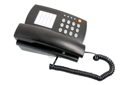 黑色电话讨论电缆白色全球会议塑料技术商业固定电话嗓音背景图片
