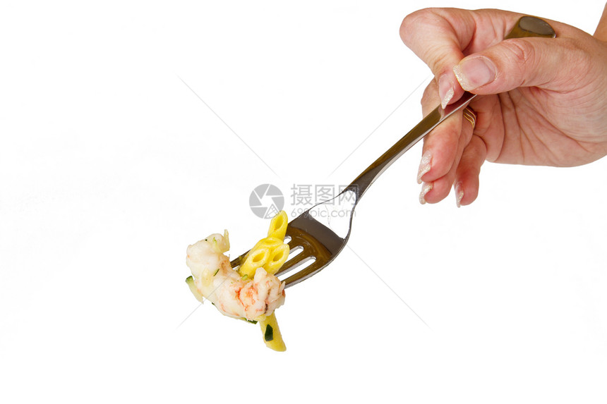 意大利意大利意面 配藏红花和虾饮食海鲜午餐藏红花贝类美食盘子寿司洋葱食物图片