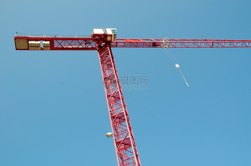 建筑起重车制造金属蓝色平衡施工操作起重机建设者力量操作员图片