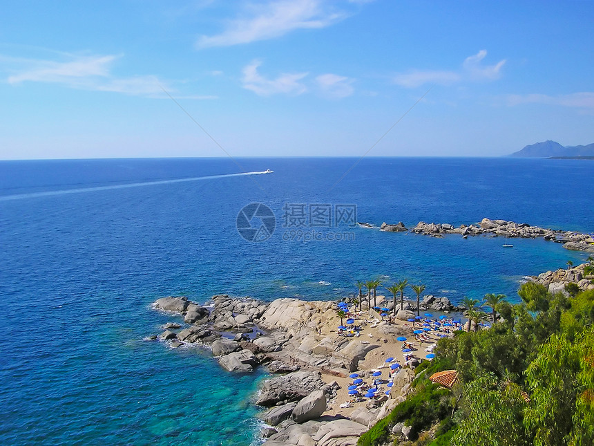 海岸蓝色波纹墙纸石头旅游岩石热带天堂海景森林图片