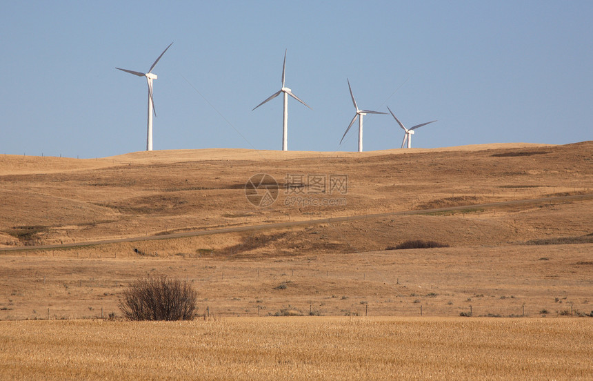 萨斯喀彻温古尔湖以南风力农场发电机环境技术力量旅行发电蓝色涡轮机燃料活力图片