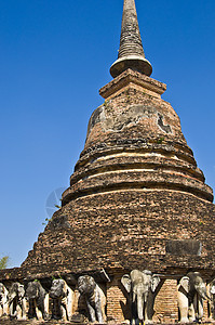 长隆寺寺庙废墟扫管精神冥想建筑学雕像崇拜公园建筑背景图片