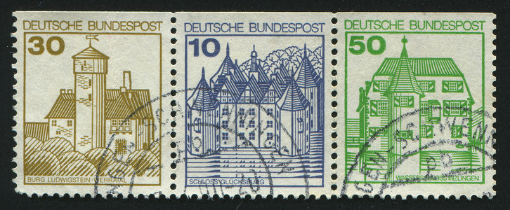 邮票建筑学吸引力历史性地址邮件建筑古董卡片街道邮局背景图片