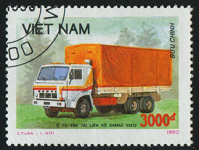 邮票商品轮子运输信封货车卡片送货摩托车邮件交通高清图片