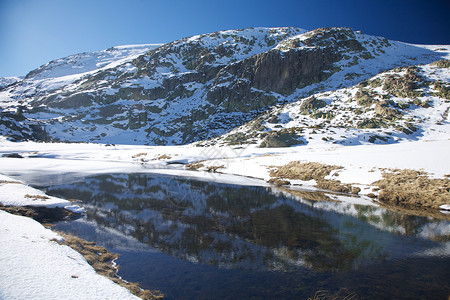 冰雪山液体岩石蓝色白色国家水库乡村石头爬坡背景图片