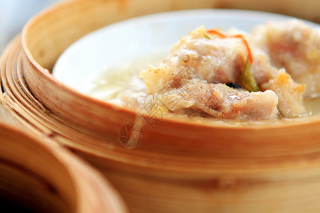 中日话dim总和饺子午餐小吃竹子点心猪肉餐厅美食团队白色背景图片