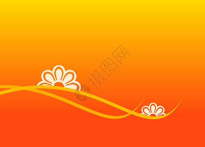 橙花设计背景图片